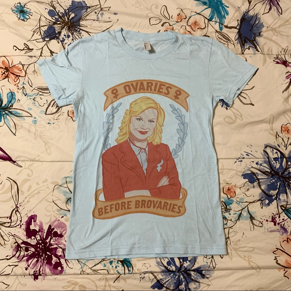 💛 Leslie Knope Ovaries Before Broveries T-Shirt